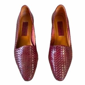 Vintage Ipanema Brazil Leather Woven Loafer Slip On Shoe